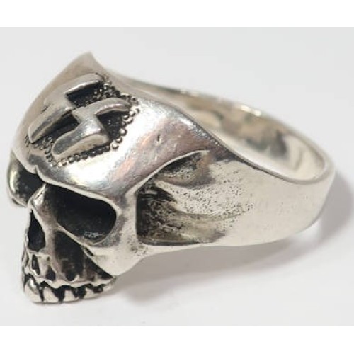 RD4799.)WAFFEN-SS SILVER TOTENKOPF SKULL RING