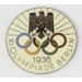 RD4813.)CASED 1936 OLYMPICS GERMAN PARTICIPANT'S BADGE