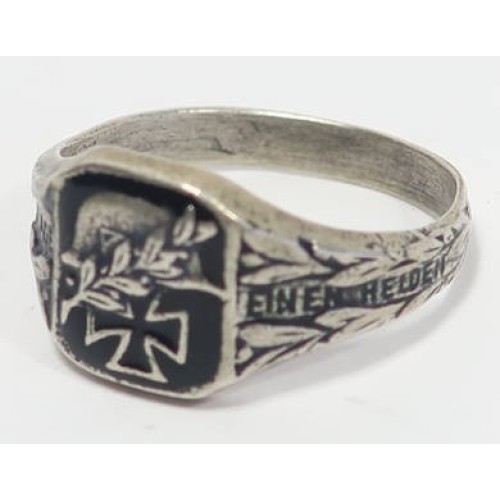 OC4911.)WORLD WAR ONE GERMAN PATRIOTIC SILVER RING