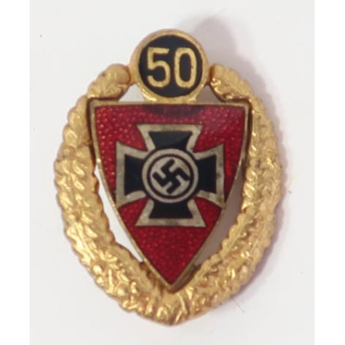 G136.)NS-RKB 50-YEAR LONG SERVICE MEMBERSHIP BADGE IN GOLD