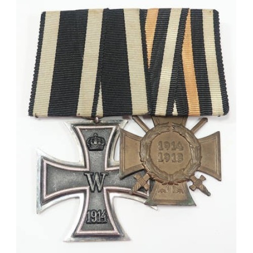 G131.)IMPERIAL PRUSSIAN 2-PLACE MEDAL BAR