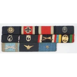 G5012.)WEST GERMAN  BUNDESWEHR 11-PLACE RIBBON GROUPING