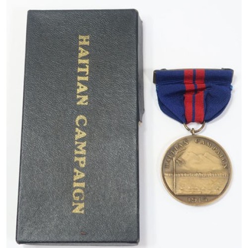 US4147.)BOXED USN 1915 HAITIAN CAMPAIGN MEDAL 