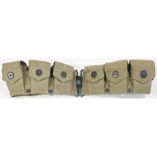 US4383a.)WWII US ARMY 10-POCKET CARTRIDGE BELT