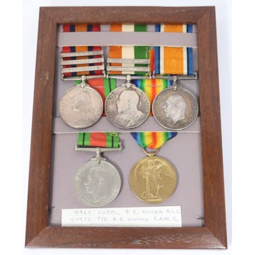 OC4522.)SET OF FIVE BRITISH CAMPAIGN AND SERVICE MEDALS