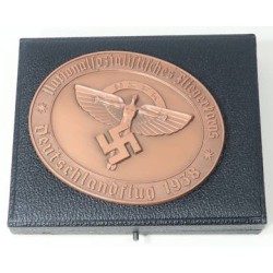 G4617.)CASED NSFK GLIDER FLIGHT TABLE MEDAL WITH DOCUMENT